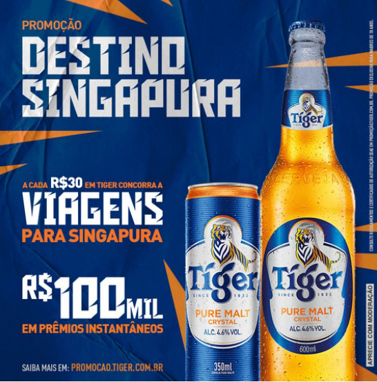Cerveja Tiger levará 20 consumidores para Singapura