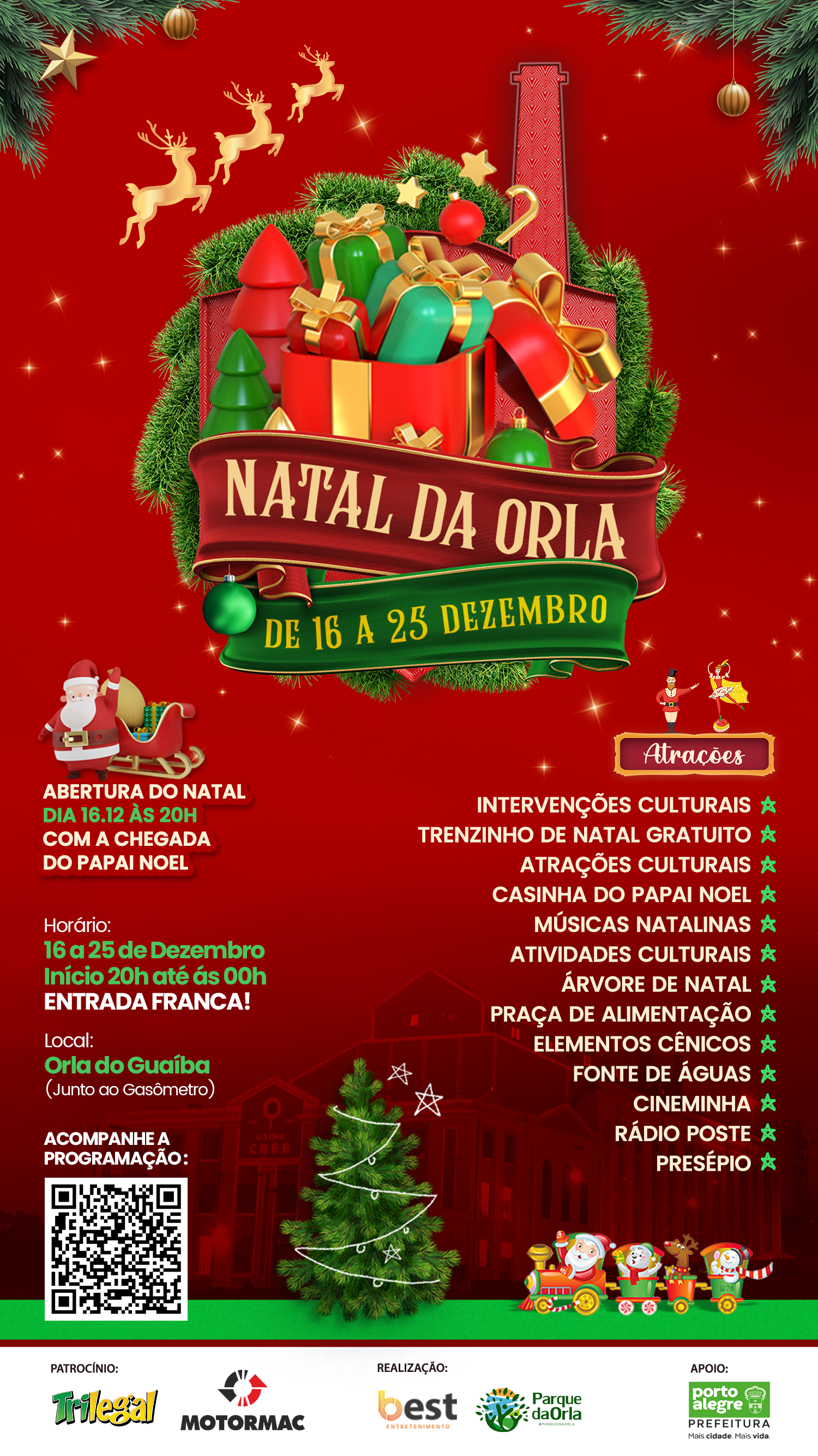 Natal da Orla acontece em Porto Alegre de 16 a 25 de dezembro - Jornal da  Capital