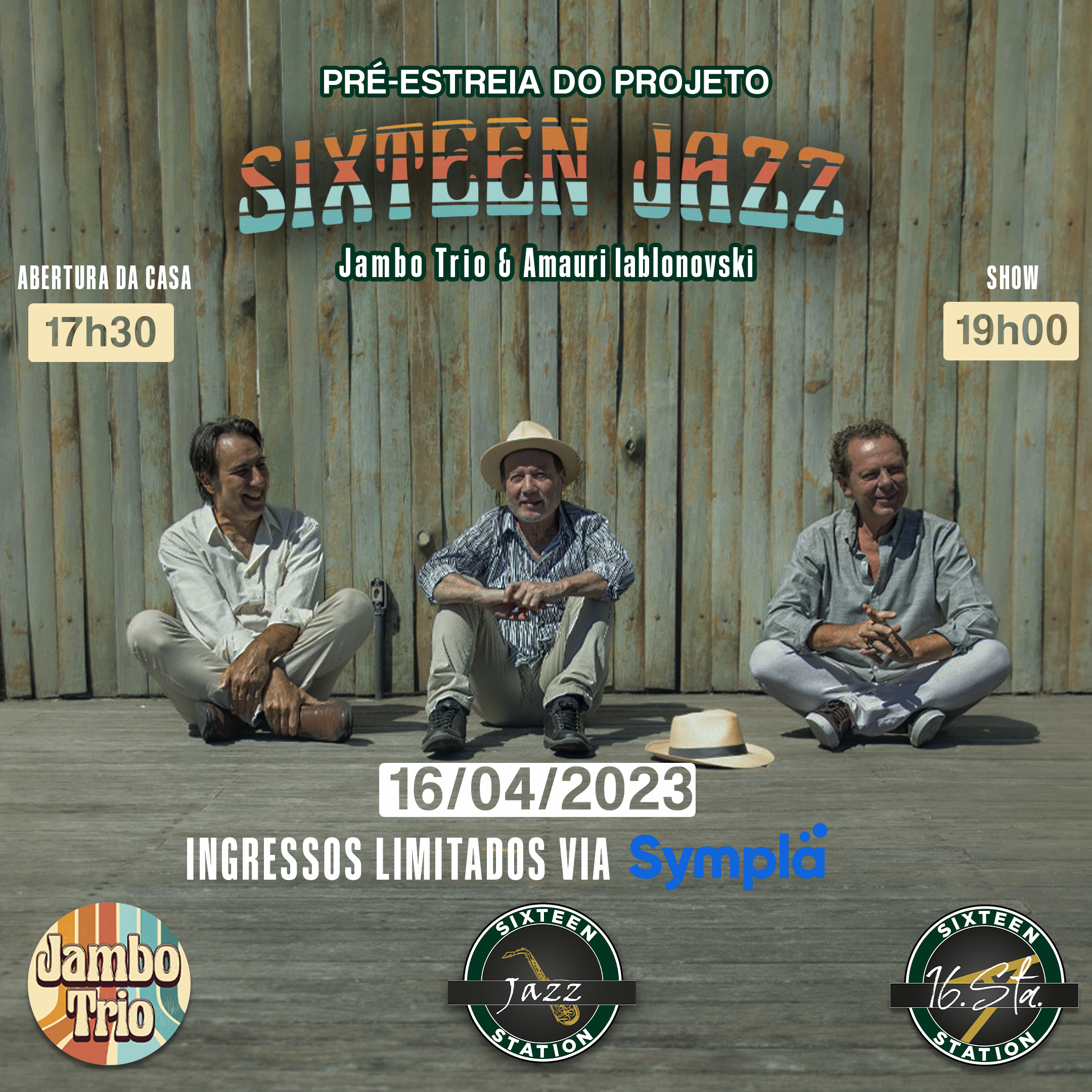 Nasce um novo projeto de jazz, com Jambo Trio e músicos convidados, pré-estreia neste domingo