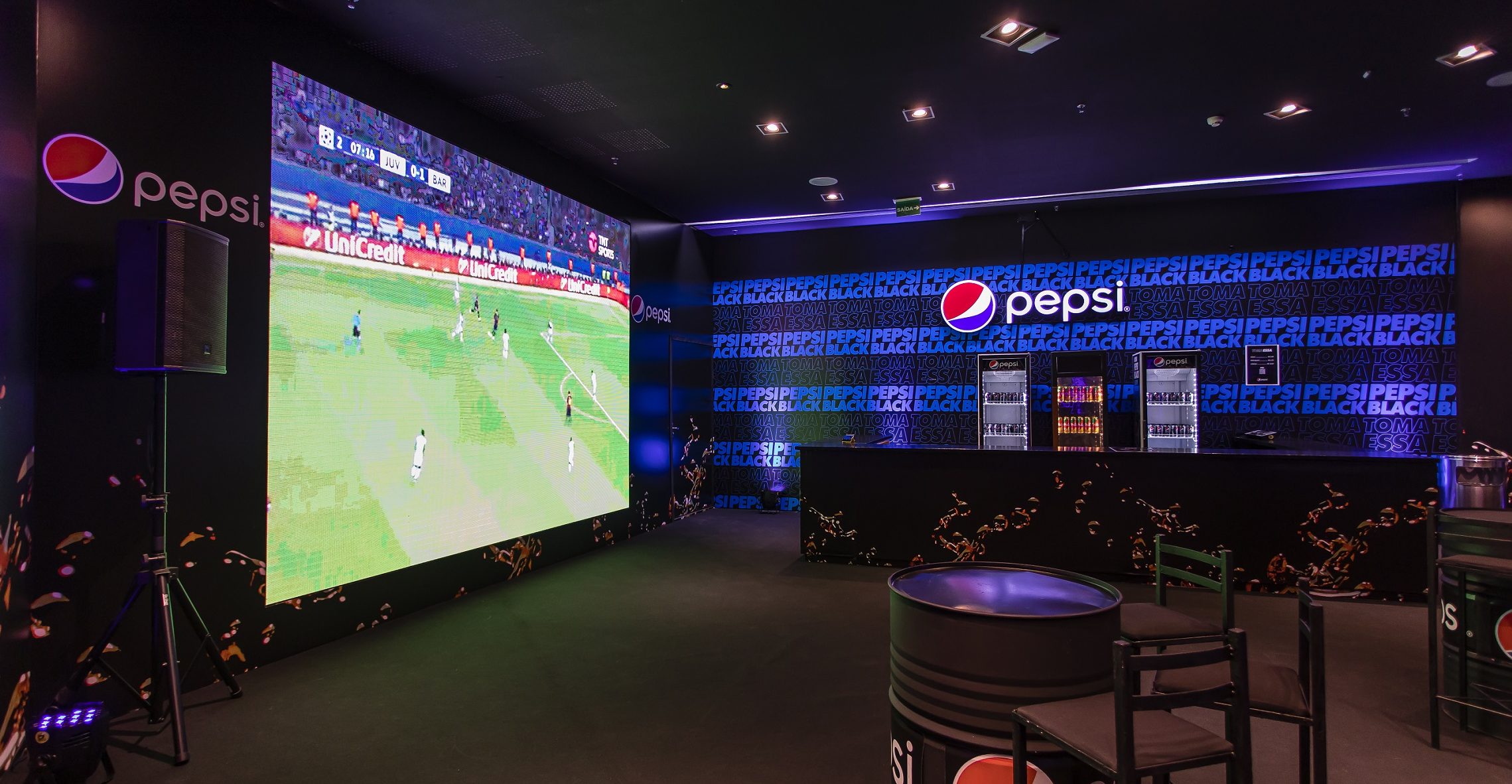 Bourbon Country recebe a arena Pepsi Black, espaço exclusivo para acompanhar os jogos do campeonato de futebol europeu