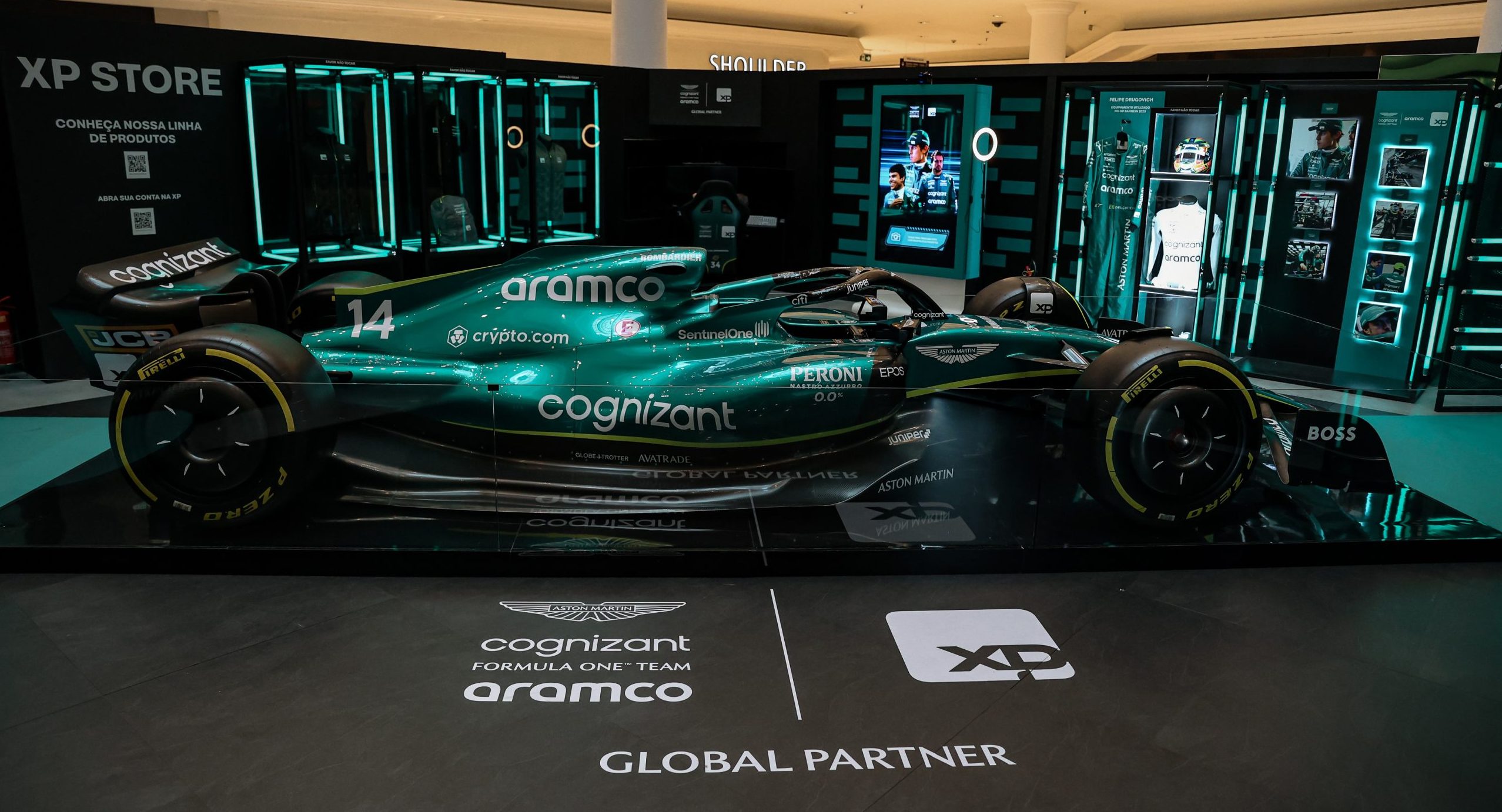 Praia de Belas Shopping recebe circuito da parceria entre XP e Aston Martin F1®