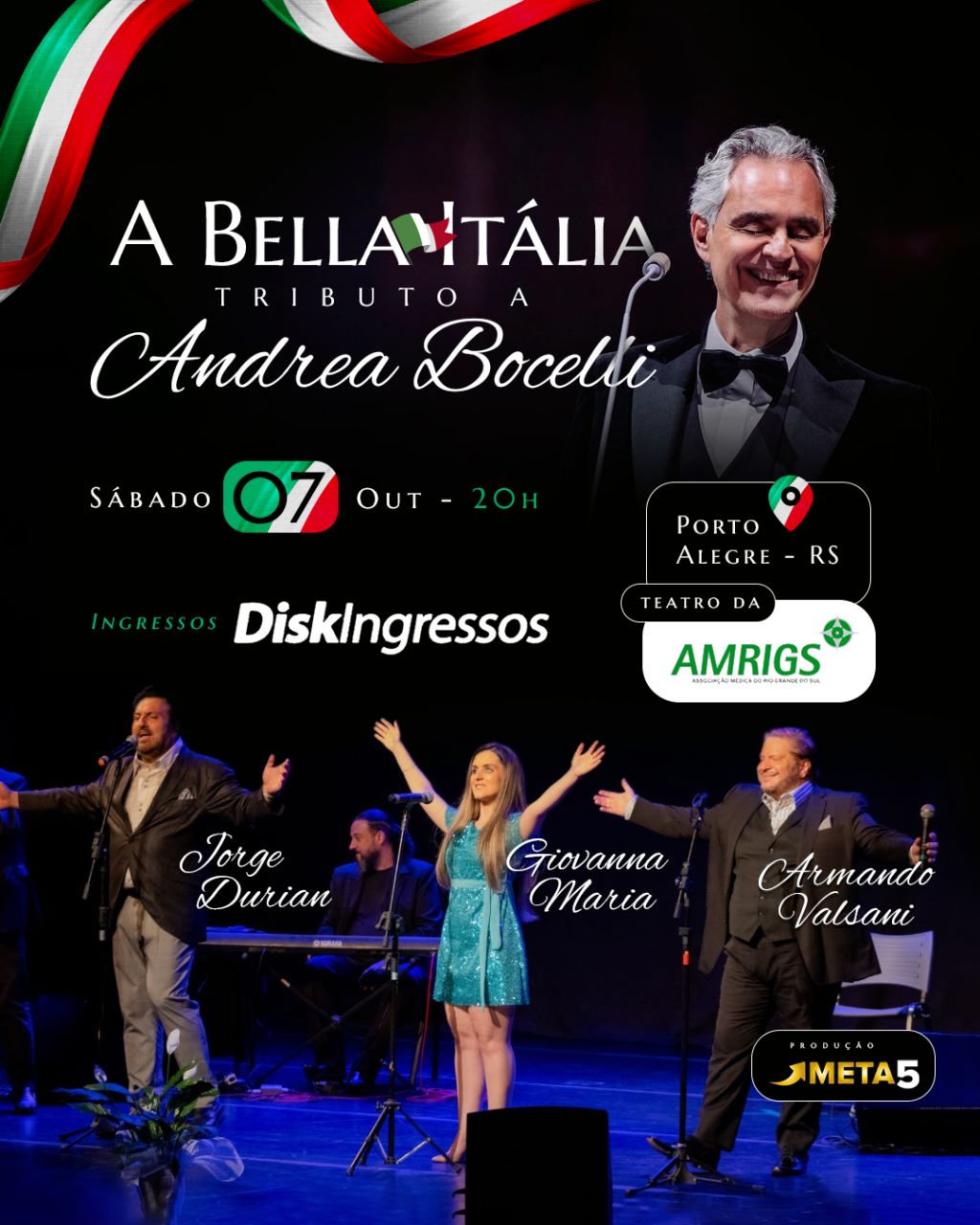 A Bella Itália em Porto Alegre – Tributo a Andrea Bocelli