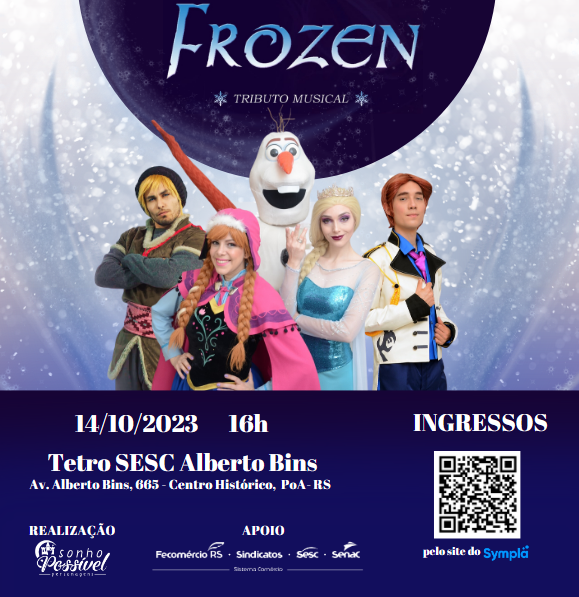 Teatro musical de Frozen, sucesso dos estúdios Disney, é atração no Sesc Alberto Bins