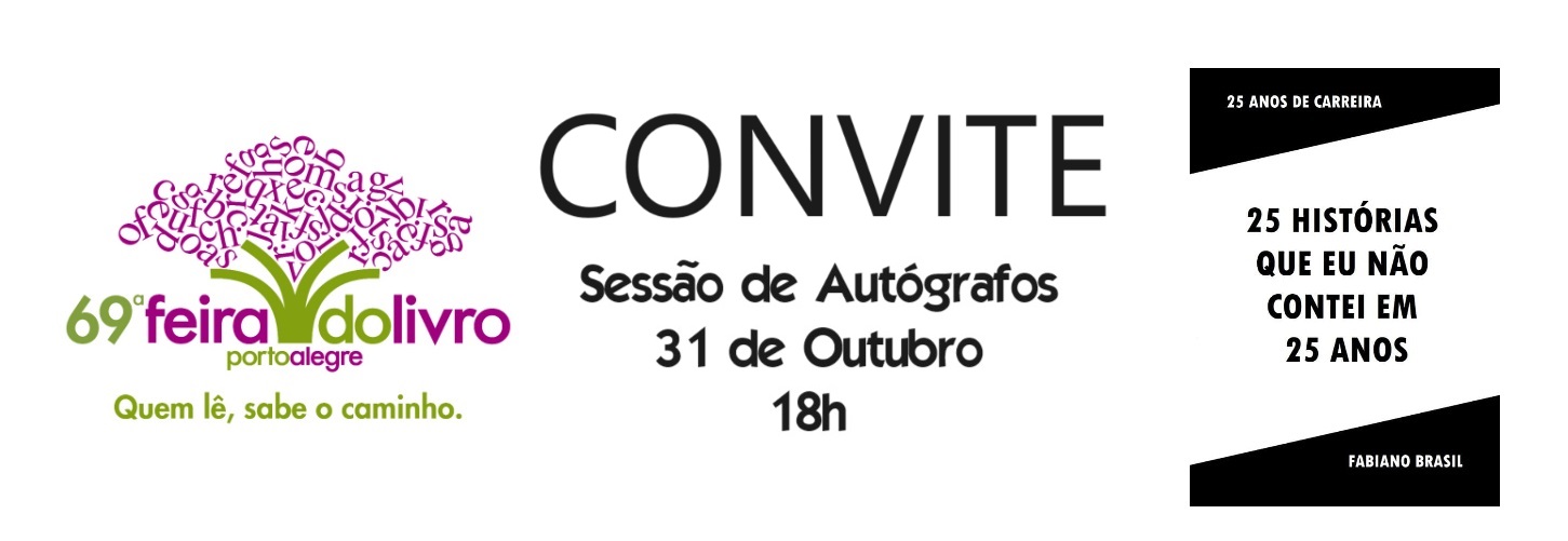 Fabiano Brasil autografa nesta terça, 31, na Feira do Livro de POA