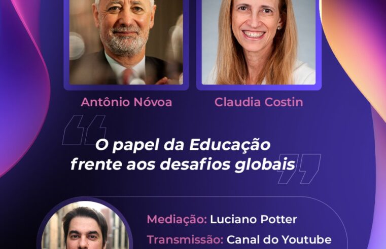 Colégio Farroupilha promove live solidária com especialistas em educação António Nóvoa e Claudia Costin 