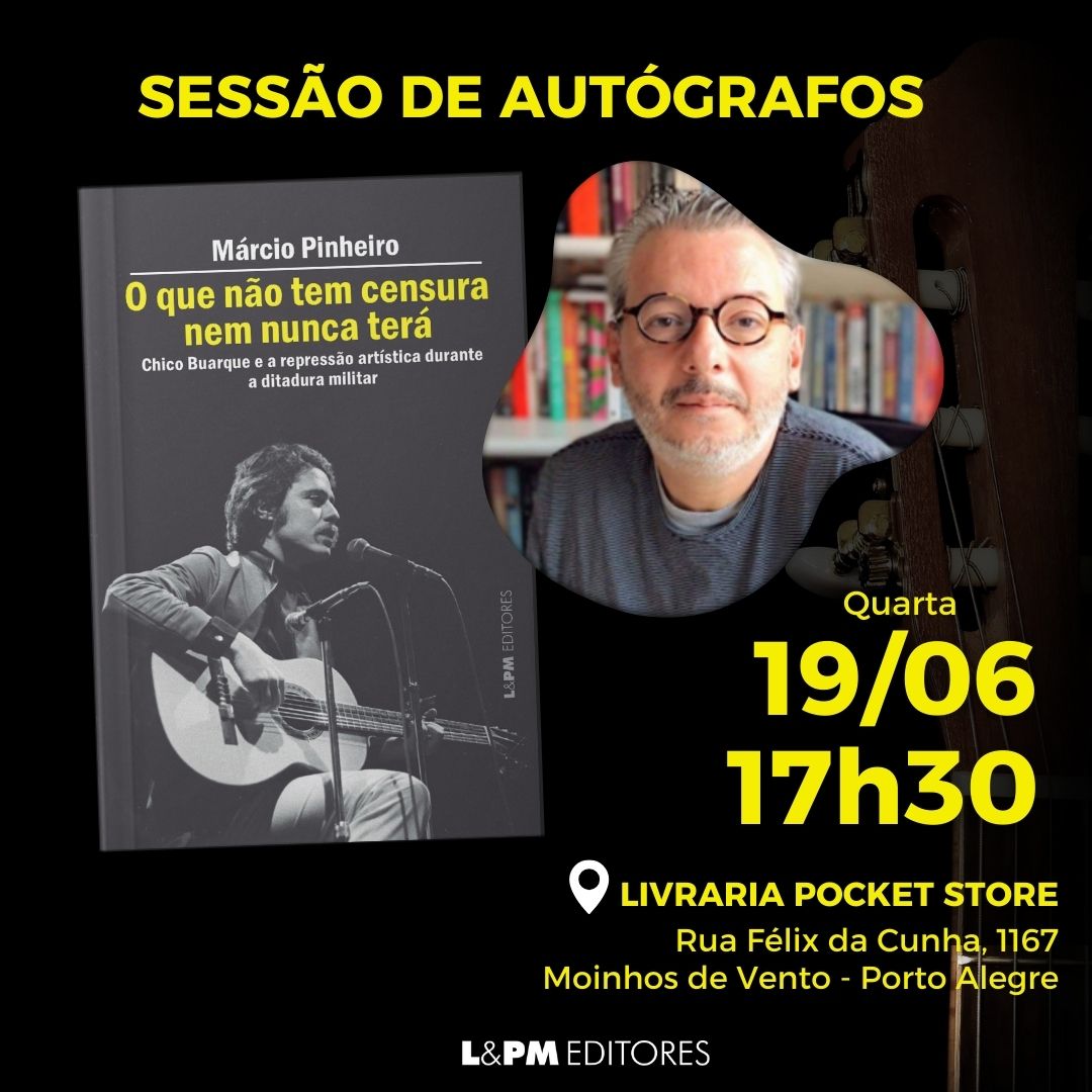 Márcio Pinheiro autografa lançamento sobre Chico Buarque na próxima quarta