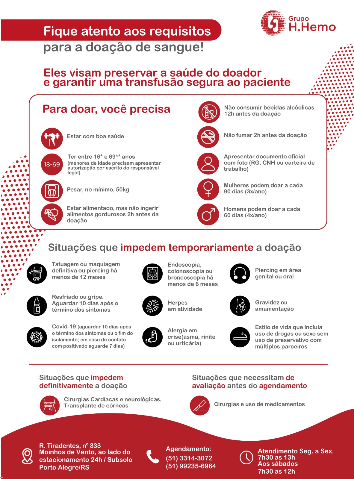 Banco de sangue do Hospital Moinhos de Vento precisa de doações