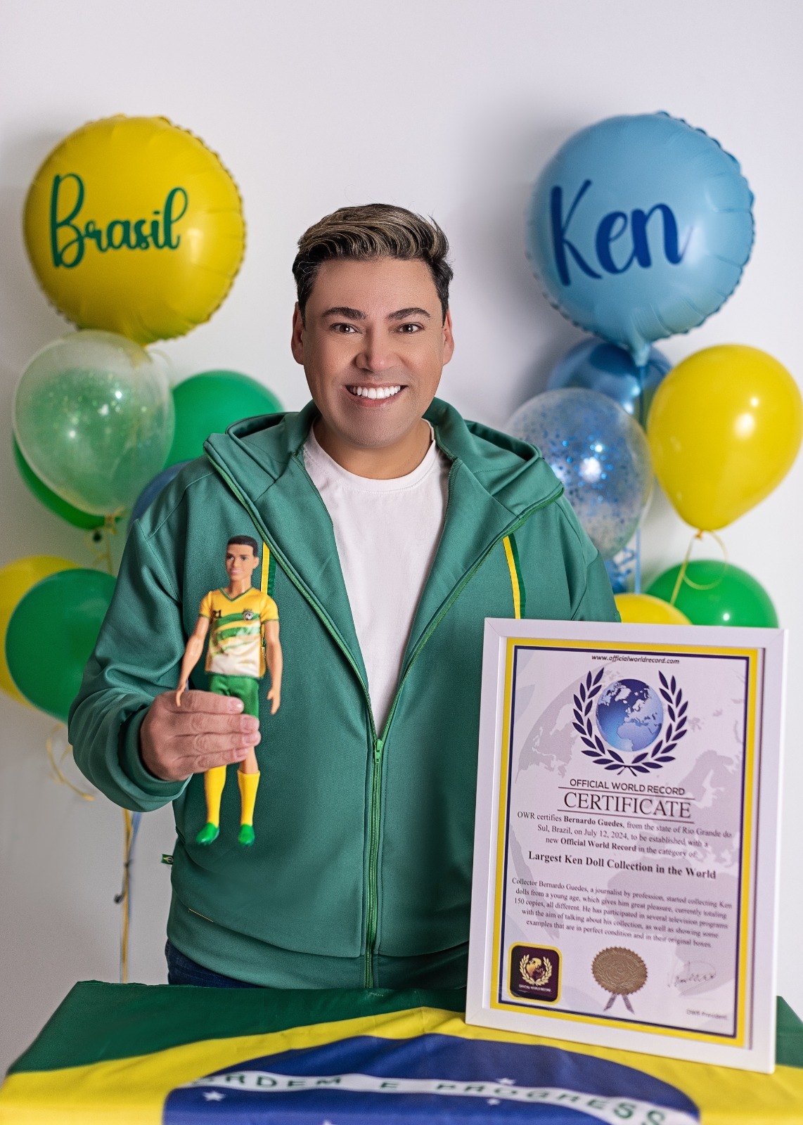 Bernardo Guedes é homologado pela Official World Record o “Maior Coleção de bonecos Ken do Mundo”