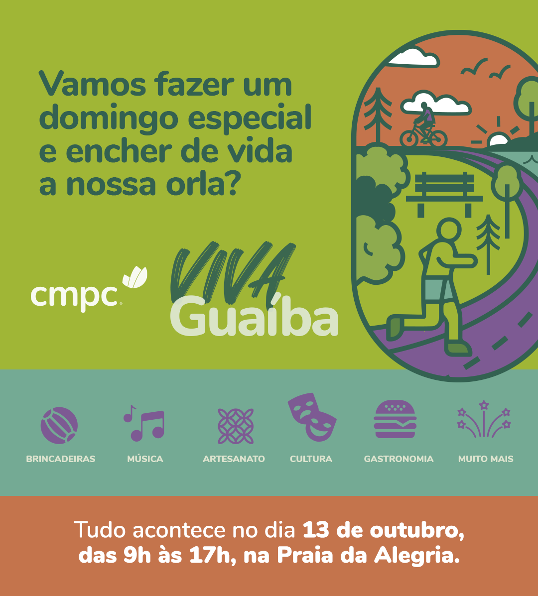 CMPC realiza evento em Guaíba com atividades gratuitas na Praia da Alegria