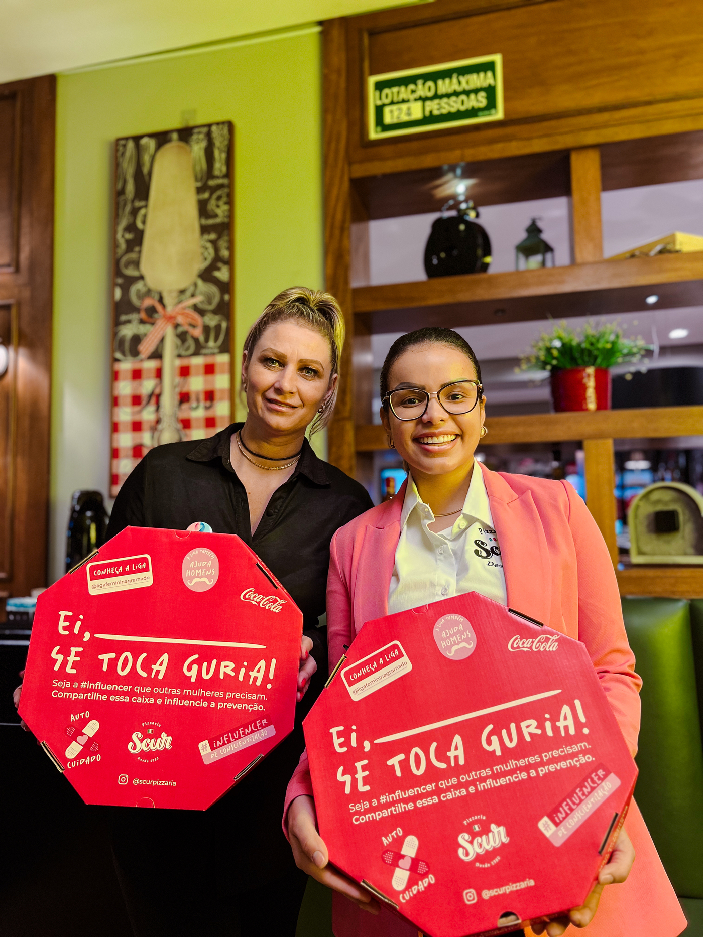 Scur Pizzaria integra ações de apoio ao Outubro Rosa e Novembro Azul