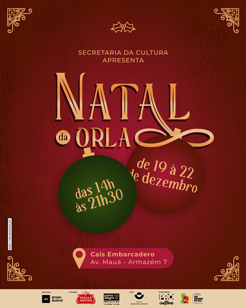 Natal da Orla: Porto Alegre recebe celebração natalina com programação especial