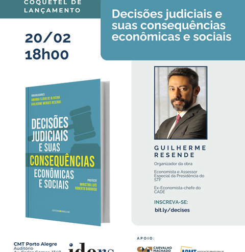 CMT Advogados sedia lançamento de livro que analisa o impacto das decisões judiciais no Brasil
