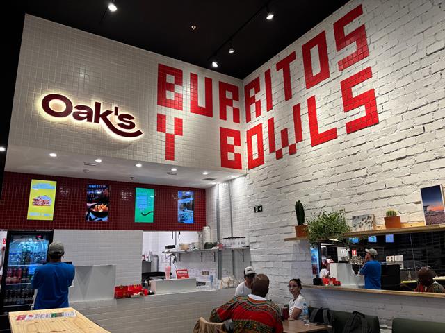 Sabor mexicano do Oak’s Burritos no Viva Open Mall