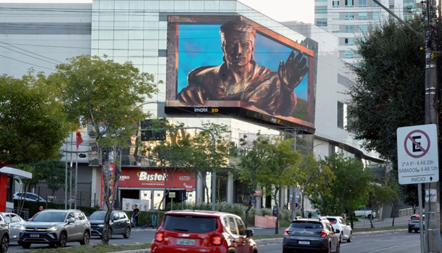 Laçador ganha vida em Painel 3D: Uma homenagem histórica a Porto Alegre e ao mestre Caringi