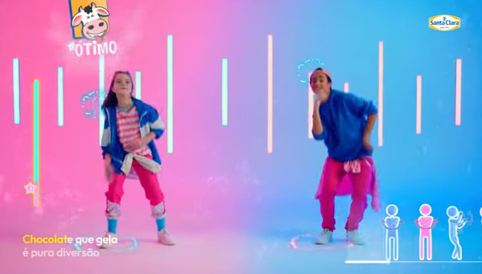 Escala transforma campanha da Santa Clara em game de dança para a criançada