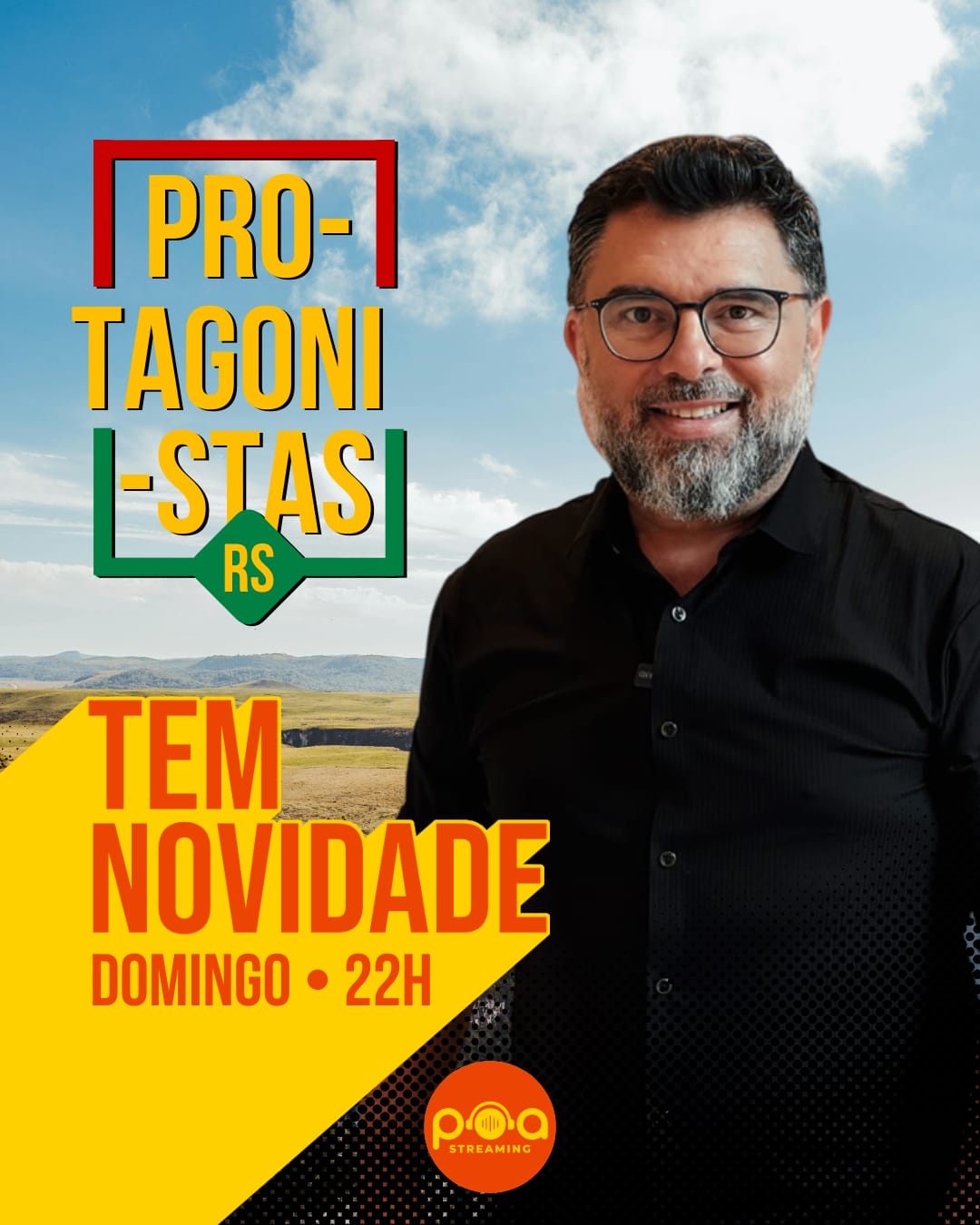 Fabiano Brasil anuncia programa “Protagonistas RS” como nova atração da POA Streaming TV