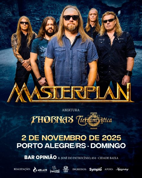 Tierramystica será banda de abertura nos shows do Masterplan em Curitiba e Porto Alegre em 2025