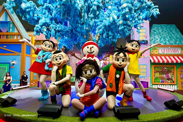 Turma da Mônica leva clima de inverno para o palco da Praça Sansão