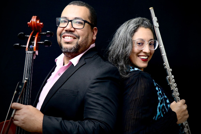 Musical Évora recebe Fabiane Oliveira e Neemias Santos para o recital de flauta e violoncelo “De Bach a Villa-Lobos Pela Música Brasileira”