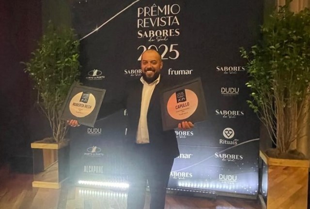 Capullo é eleito Melhor Cozinha Contemporânea de Canela e Melhor Chef de Cozinha pela revista Sabores do Sul