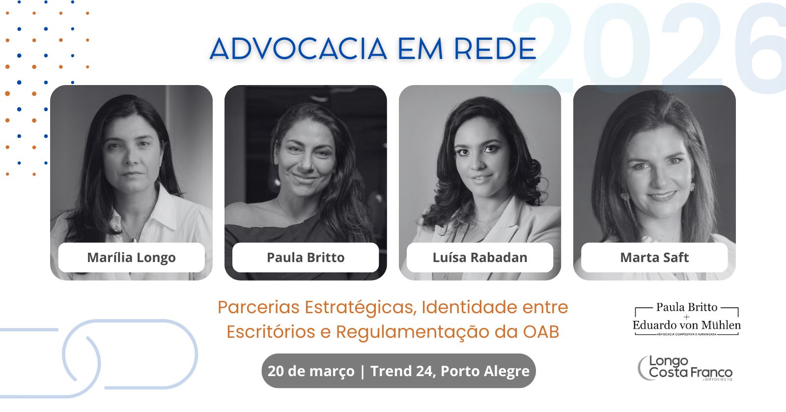 Advocacia em Rede 2026 debate parcerias entre escritórios, regulamentação da OAB e identidade profissional em Porto Alegre