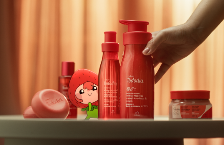 O morango como você nunca sentiu: Natura apresenta nova linha Tododia Morango e Baunilha Dourada  