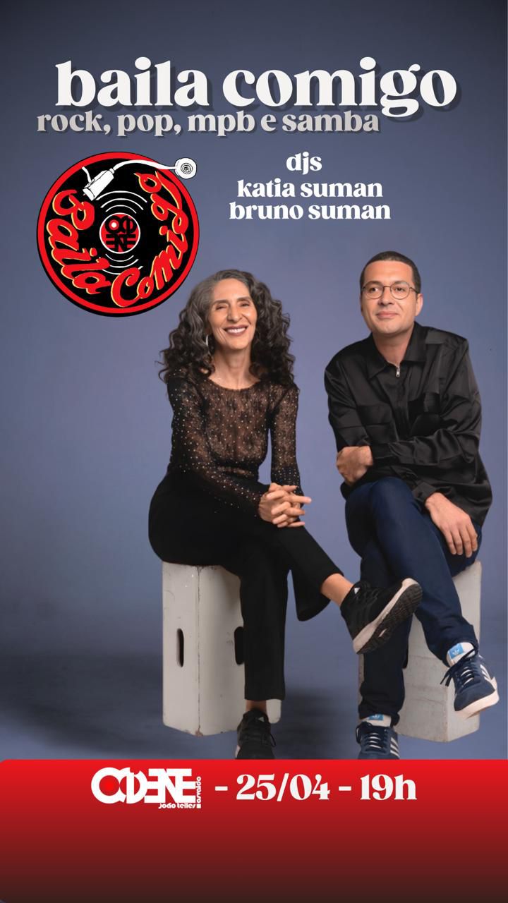 Baila Comigo: Katia e Bruno Suman colocam o público para dançar em mais uma edição, dia 25 de abril, no Bar Ocidente