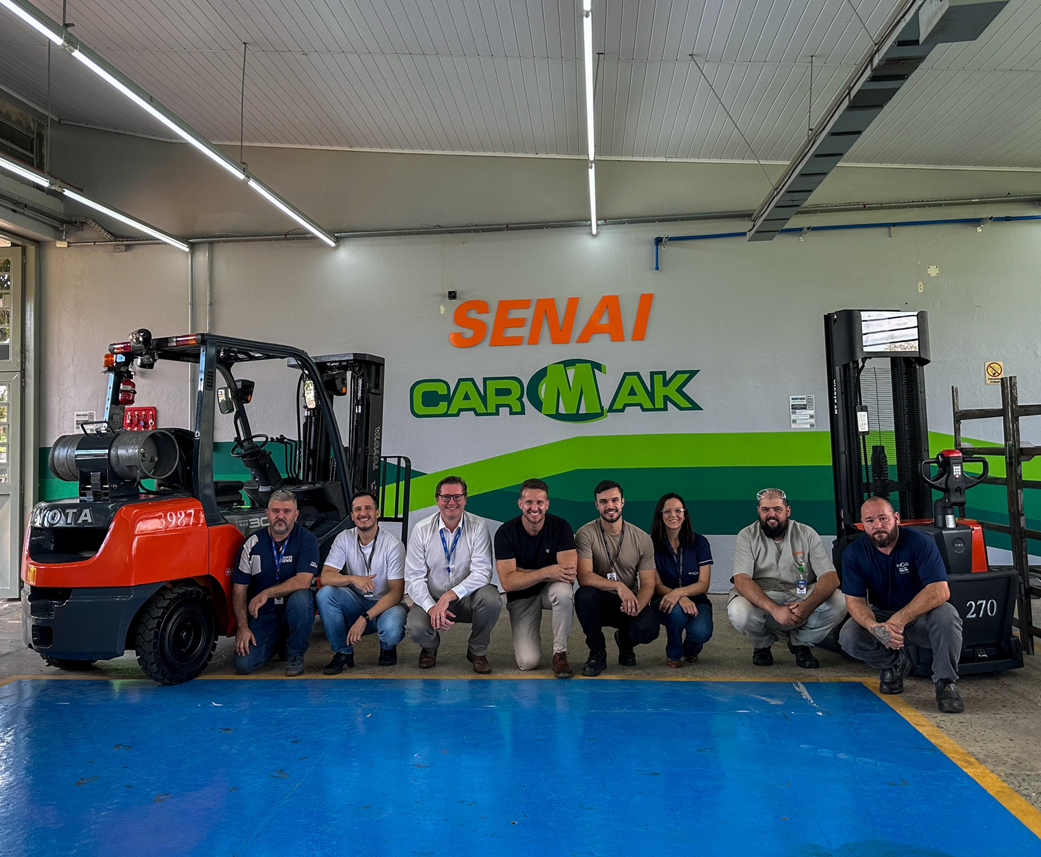 Parceria entre Senai e Carmak lança curso inédito de manutenção de empilhadeiras no RS