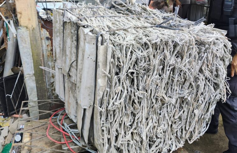 Operação Equi-Cobre no RS apreende cerca de 200 kg de material furtado da rede elétrica 