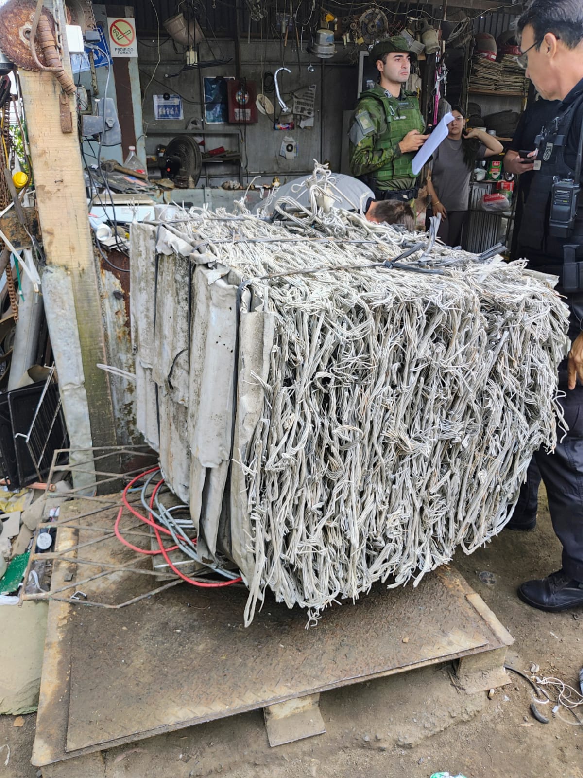 Operação Equi-Cobre no RS apreende cerca de 200 kg de material furtado da rede elétrica 