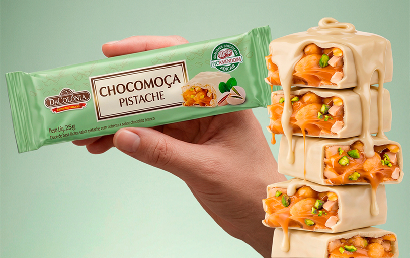 DaColônia lança Chocomoça Pistache como alternativa para a Páscoa