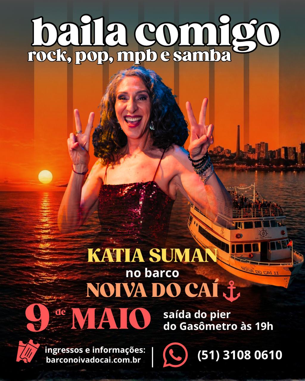 Katia Suman leva a festa Baila Comigo para o Guaíba em edição especial a bordo