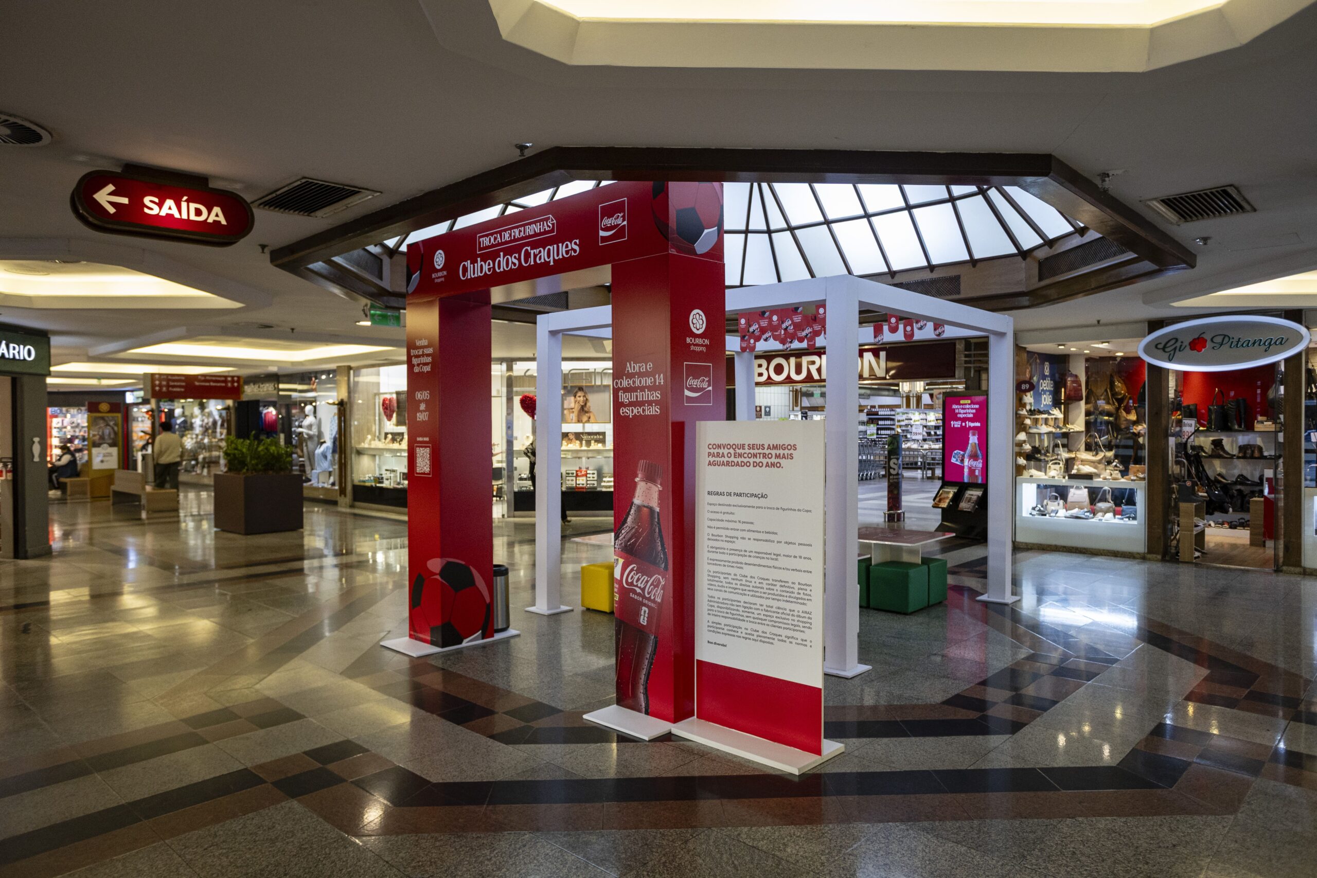 Clube dos Craques e a Super Arena Panini nos shoppings da Rede Bourbon, Moinhos Shopping e Shopping CenterLar