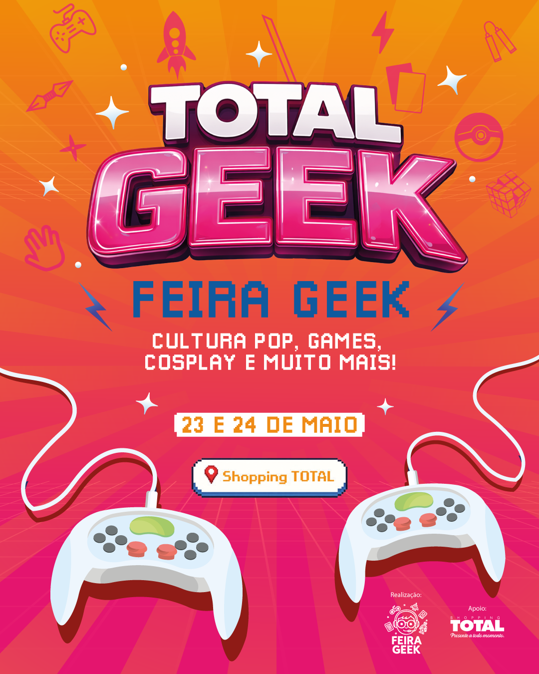 Evento Geek transforma o Shopping TOTAL em ponto de encontro da cultura pop