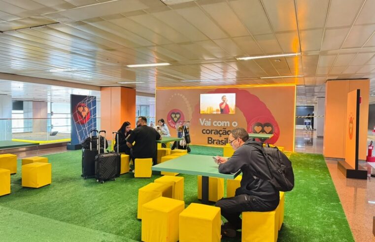 Passageiros poderão acompanhar a Copa em espaço temático, restaurantes e salas VIP de GRU Airport