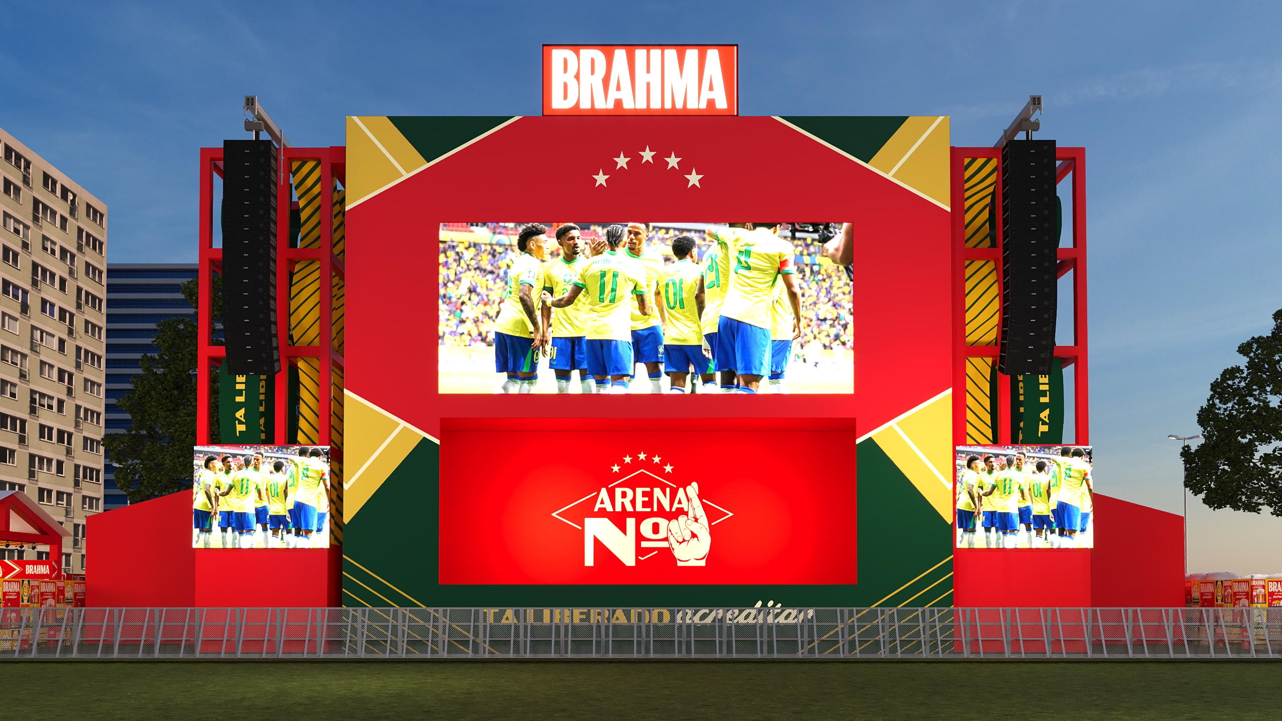 Arena Nº1: projeto da Brahma chega a Porto Alegre com shows, ativações e transmissão exclusiva dos jogos da Copa