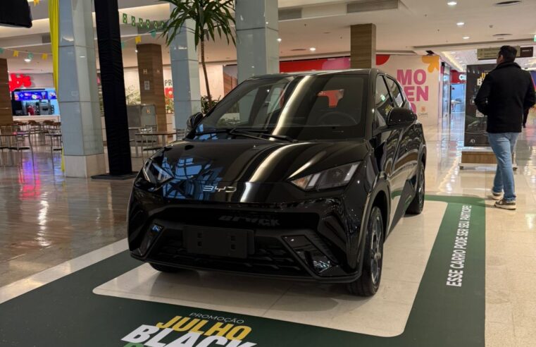 Canoas Shopping participa da Julho Black Brasil 2026 e sorteia carros elétricos BYD Dolphin Mini