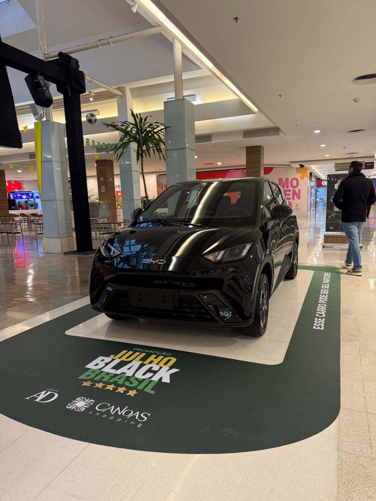 Canoas Shopping participa da Julho Black Brasil 2026 e sorteia carros elétricos BYD Dolphin Mini