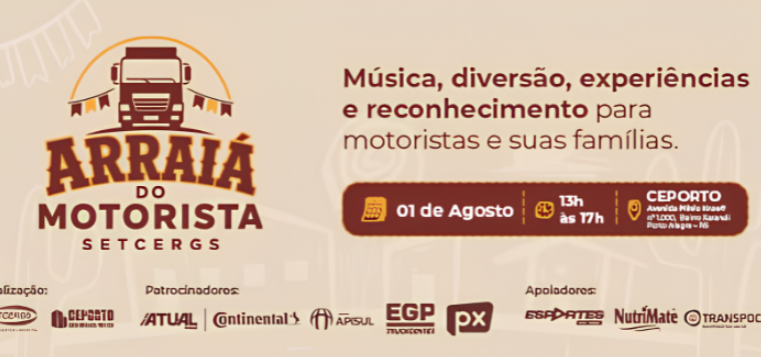 SETCERGS promove Arraiá do Motorista com ação solidária e programação neste sábado