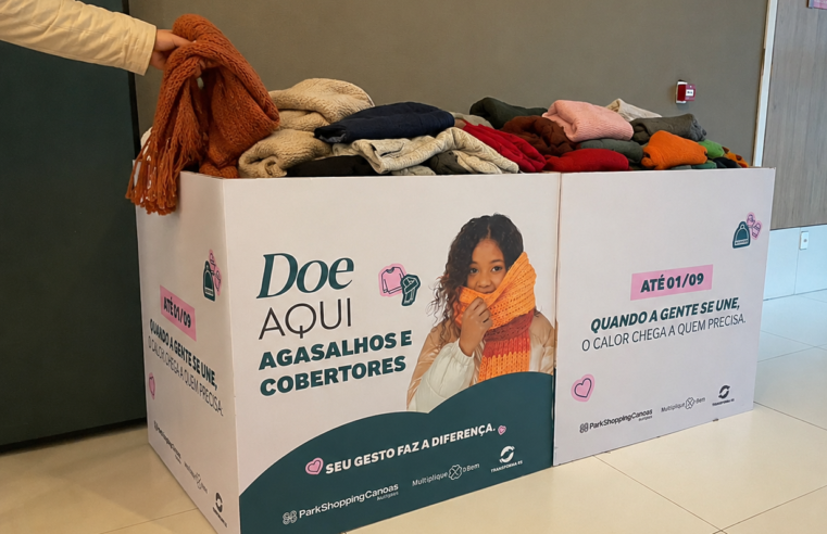 Campanha do Agasalho do ParkShopping Canoas ultrapassa 5 mil doações e reforça mobilização na reta final