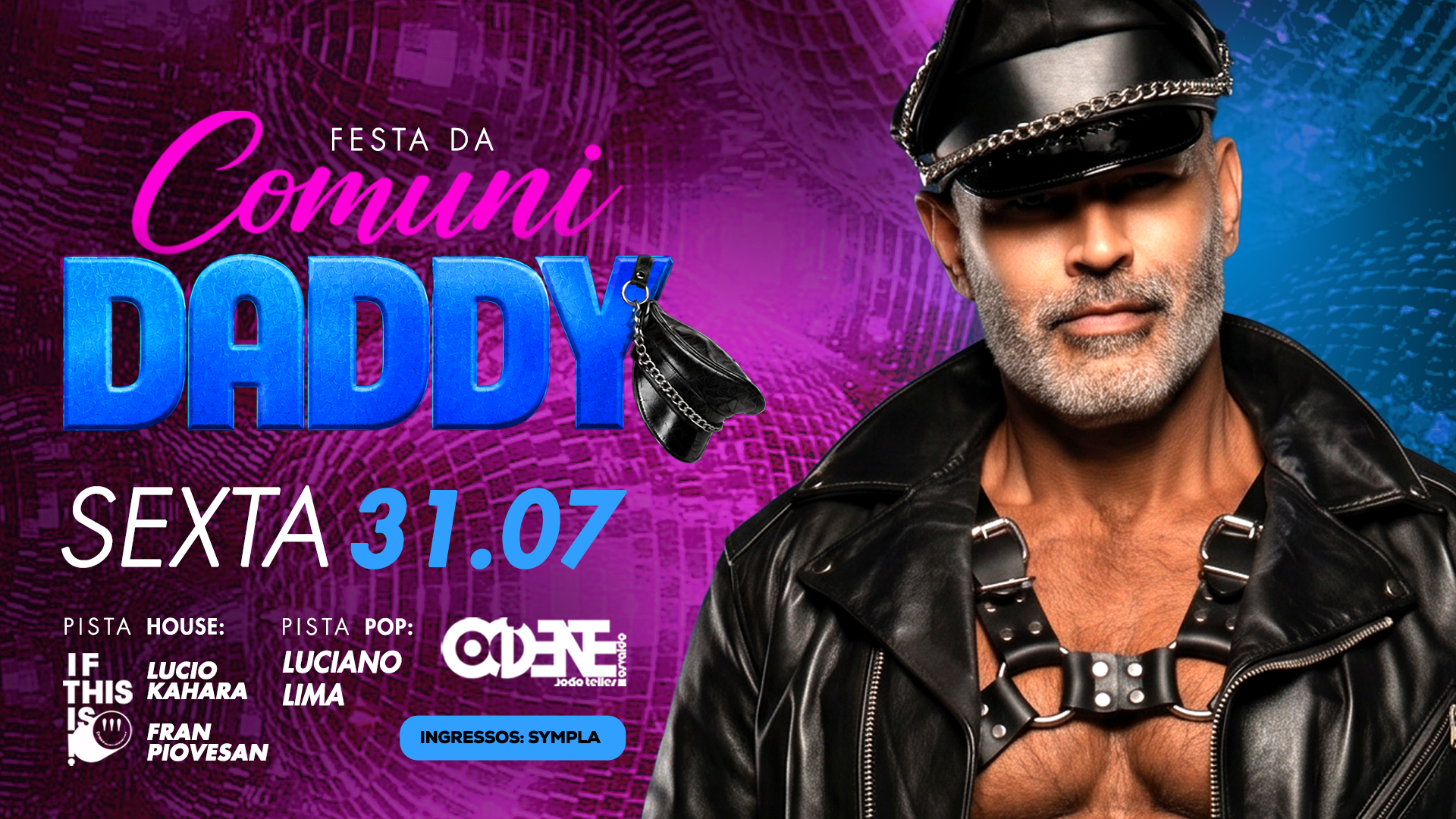 Festa da ComuniDaddy, 31 de julho, no Bar Ocidente