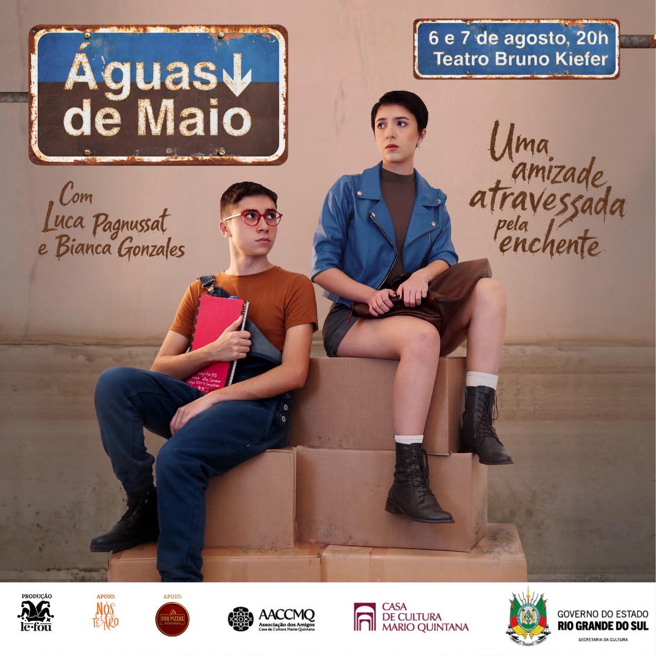 Espetáculo gaúcho, Águas de Maio, estreia no Teatro Bruno Kiefer