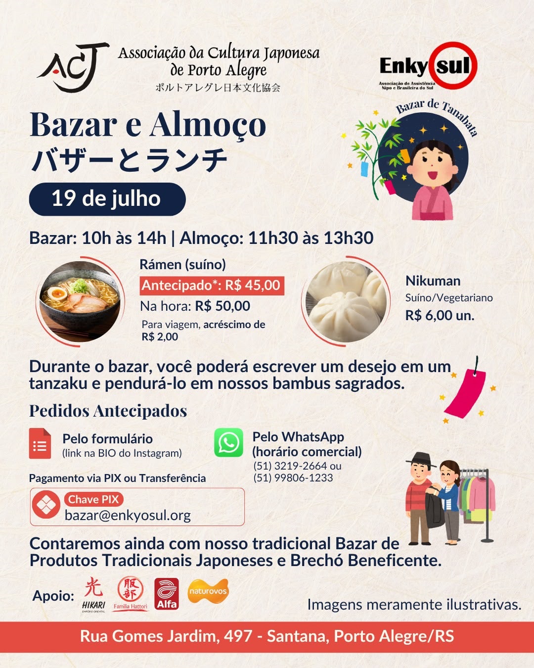 Evento reúne gastronomia, bazar e tradição japonesa em Porto Alegre