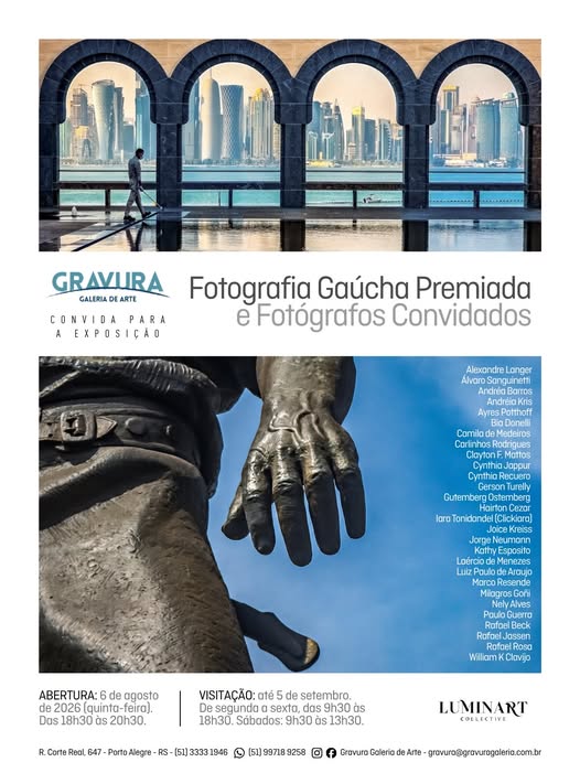 No mês do Dia Mundial da Fotografia, Gravura Galeria de Arte abre exposição com 28 fotógrafos em Porto Alegre