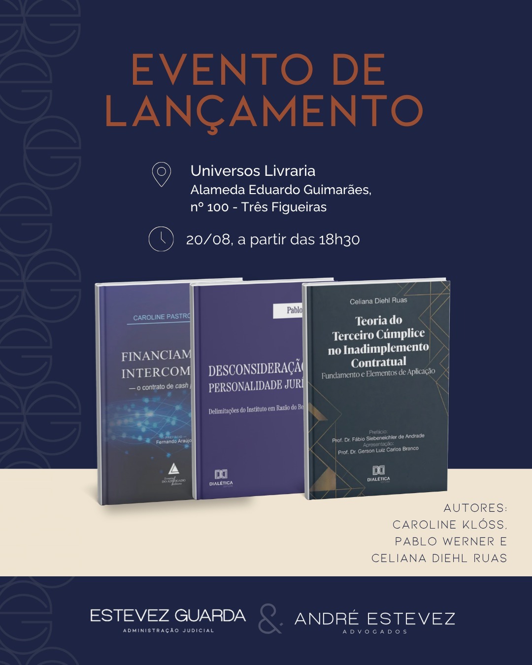 Sócios do escritório André Estevez Advogados lançam publicações nessa quinta-feira, em Porto Alegre