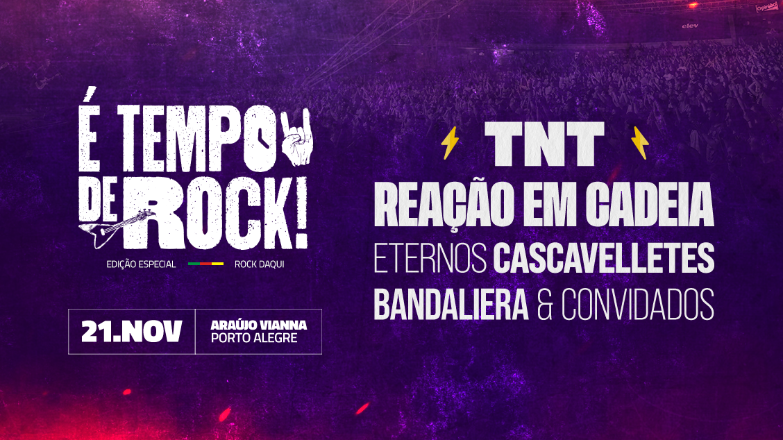 Festival É Tempo de Rock celebra a história do rock gaúcho em edição especial no Araújo Vianna 