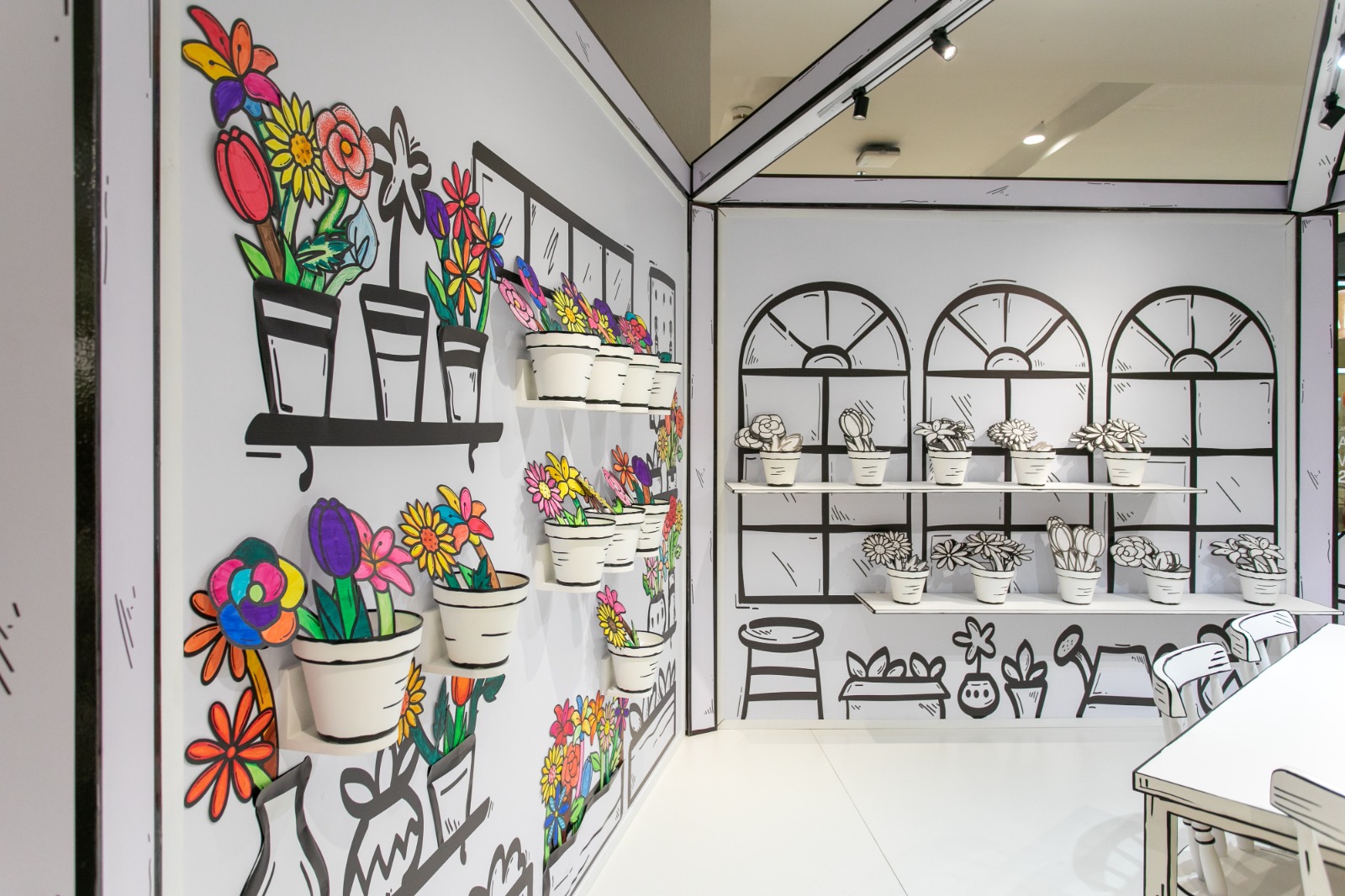 Jardim das Cores transforma Moinhos Shopping em espaço para colorir durante a primavera