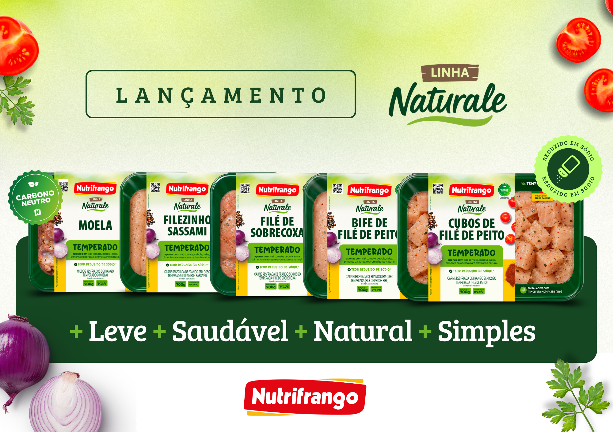 Nutrifrango celebra 33 anos com lançamento da linha Naturale