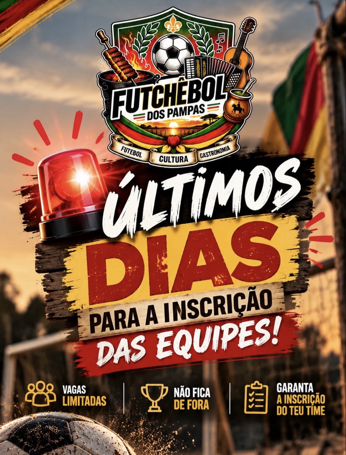 Inscrições para o FuTchêbol dos Pampas encerram neste sábado, 31 de outubro